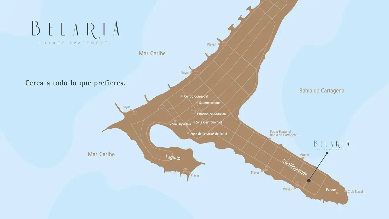 Mapa de Cartagena · Belaria en Castillogrande